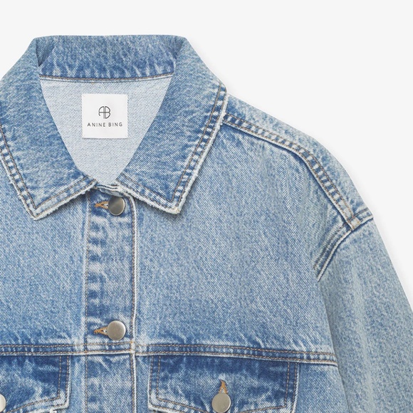 RORY JACKET - VINTAGE BLUE - SIZE L - ANINE BING - PERFECT CONDITION - Picture 4 of 6
